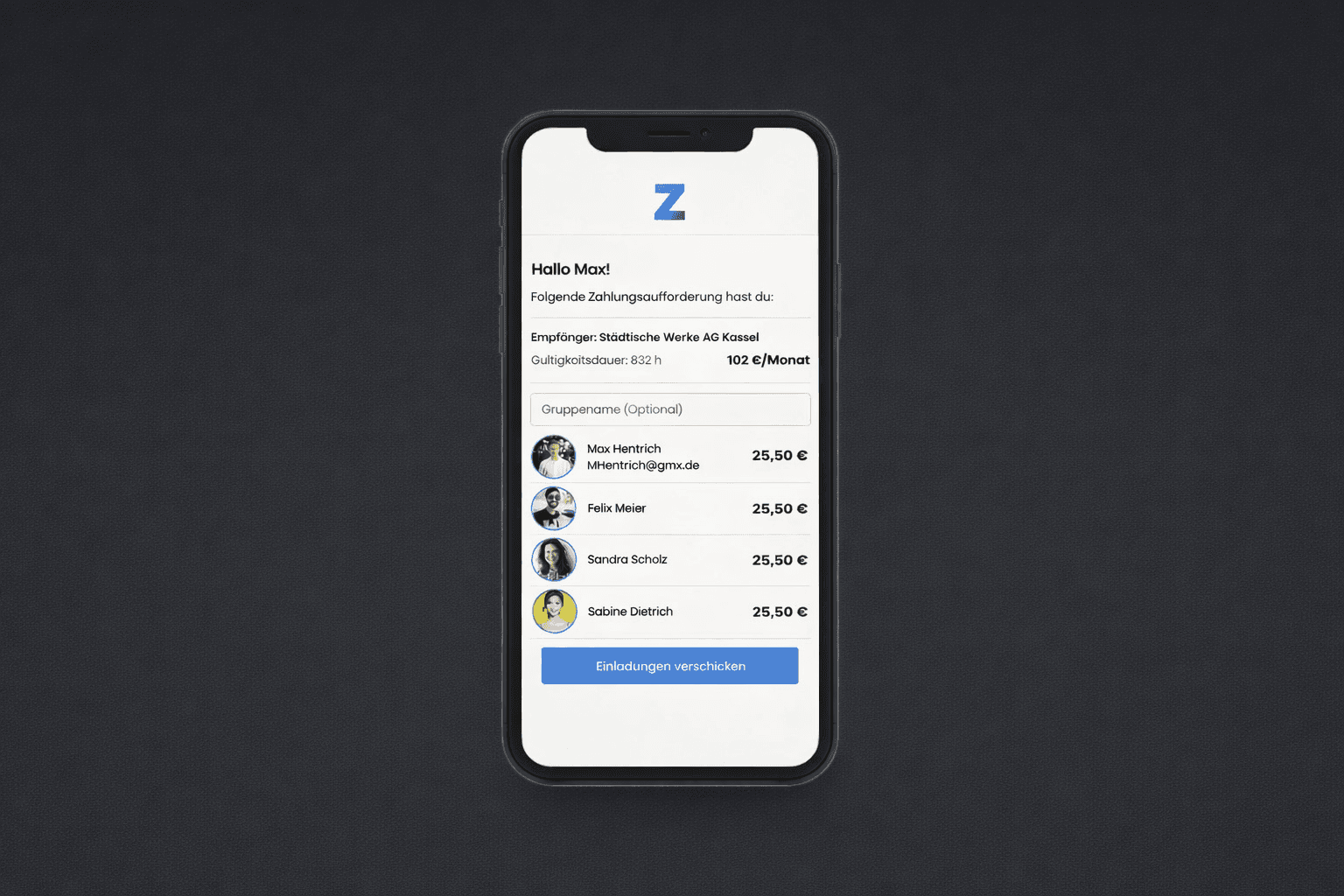Zazmo Group Payment App